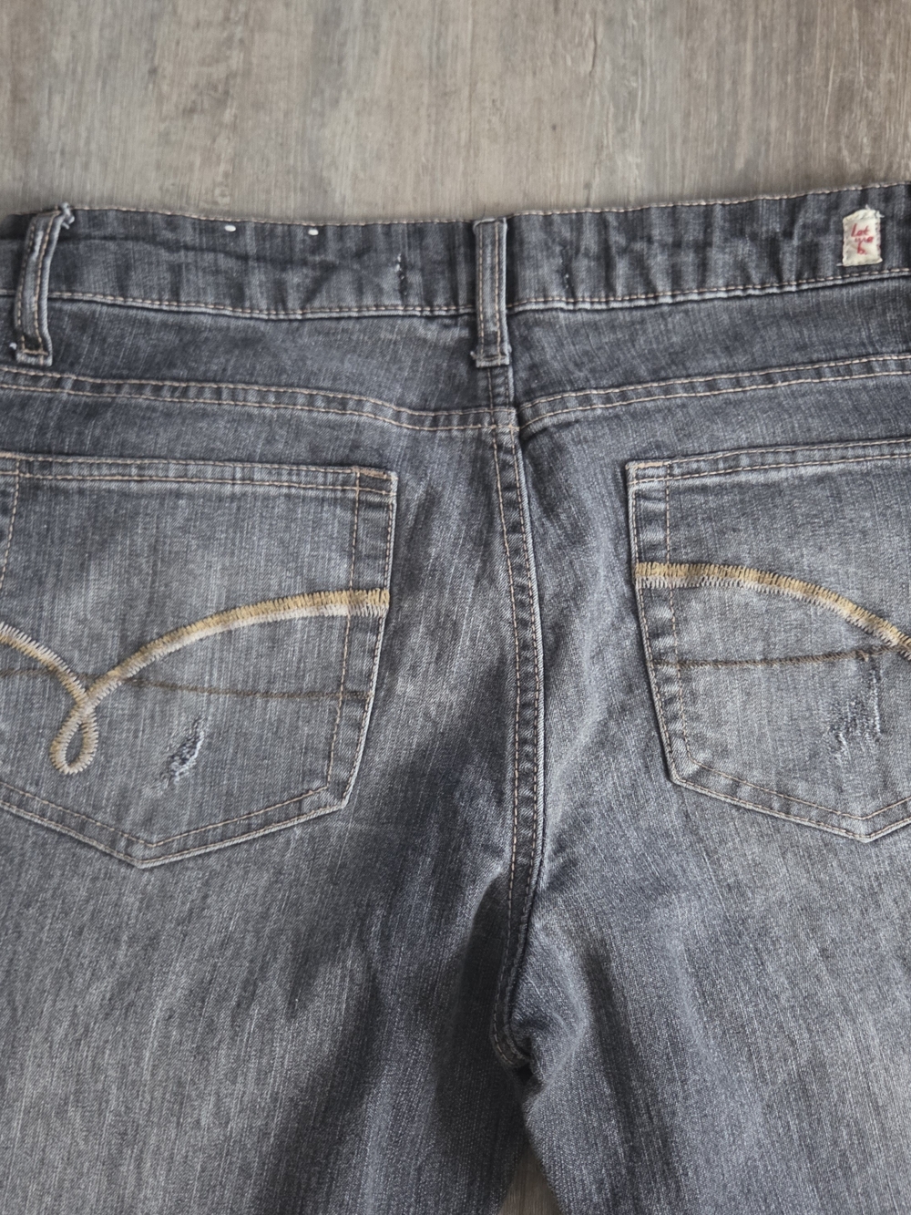 Vintage Bongo Faded Dark Wash Bootcut Jeans Y2K - Picture 5 of 9